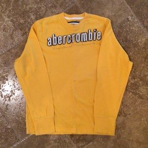 Abercrombie boys yellow long sleeve t shirt size medium